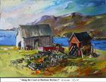 Along the Coast at Harbour Breton-2, Oil on Canvas